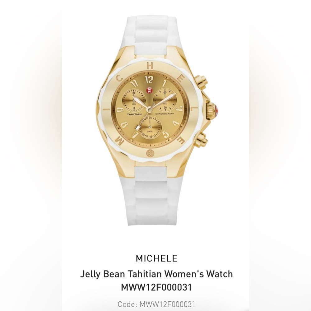 Michele Tahitian Jelly Bean Women’s Watch
Gold Toned